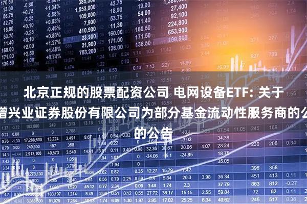 北京正规的股票配资公司 电网设备ETF: 关于新增兴业证券股份有限公司为部分基金流动性服务商的公告
